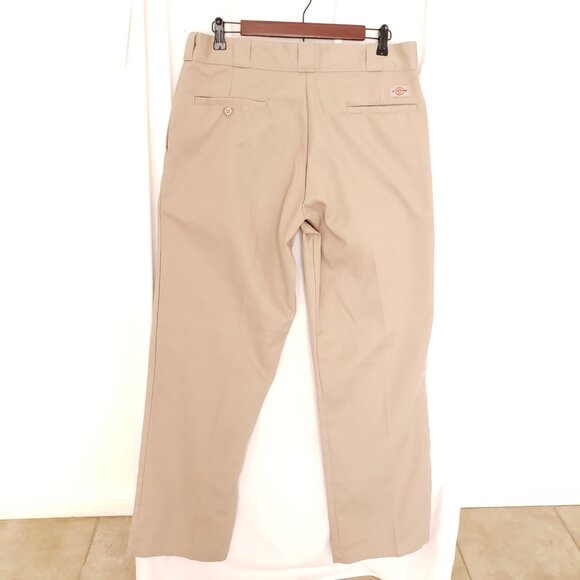 Dickies 874 Original Fit Flex Khaki Beige Straight Pants Size 34x32 - Picture 12 of 16
